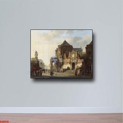 Tải file Tranh sơn dầu phong cảnh châu âu CA5310 (ảnh gốc) in gạch 3D