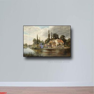 File tranh in trần 3D Tranh sơn dầu phong cảnh châu âu CA5317 (ảnh gốc)