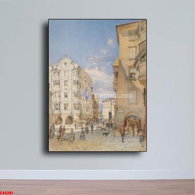 File gốc in ấn Tranh sơn dầu phong cảnh châu âu CA5391 độ phân giải cao
