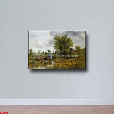 File gốc Tranh sơn dầu phong cảnh châu âu CA5408 (in tráng gương) nghệ thuật