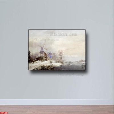 File gốc Tranh sơn dầu phong cảnh châu âu CA5411 (in lụa) cao cấp