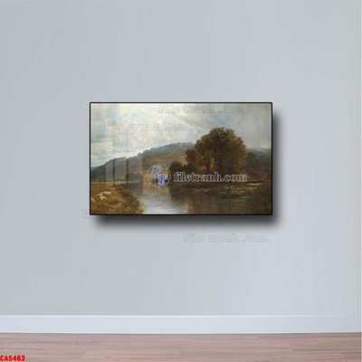 File gốc Tranh sơn dầu phong cảnh châu âu CA5463 (in lụa) tranh phong thủy