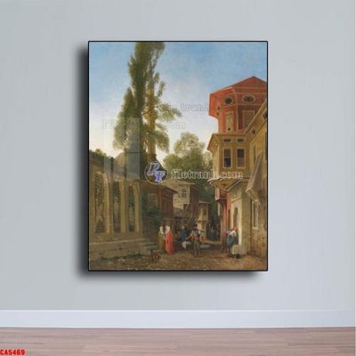 File gốc Tranh sơn dầu phong cảnh châu âu CA5469 (AI/EPS) cho in ấn