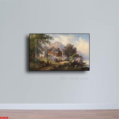 File gốc in ấn Tranh sơn dầu phong cảnh châu âu CA5548 chất lượng vượt trội