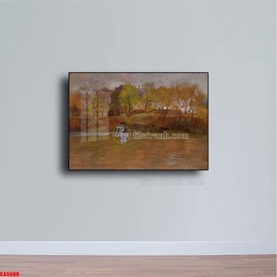 File in lụa Tranh sơn dầu phong cảnh châu âu CA5566 (phong cảnh) Tranh sơn dầu phong cảnh châu âu CA5566