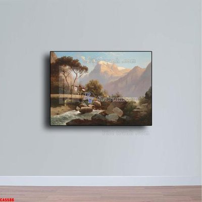 File tranh Tranh sơn dầu phong cảnh châu âu CA5586 (gốc) in film