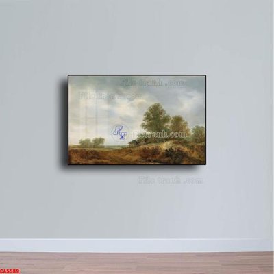 Ảnh gốc Tranh sơn dầu phong cảnh châu âu CA5589 (nét căng) in mica