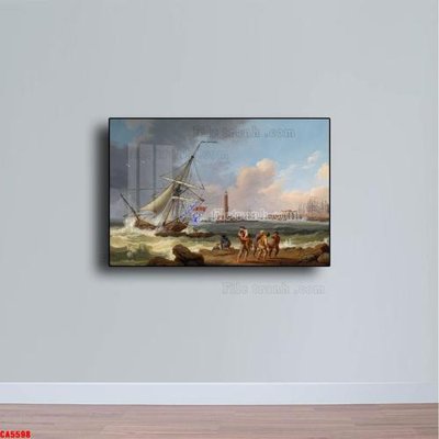 File in trần Tranh sơn dầu phong cảnh châu âu CA5598 (bản gốc) đại dương