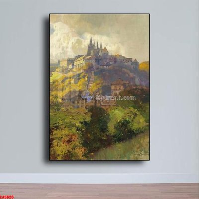 File ảnh gốc Tranh sơn dầu phong cảnh châu âu CA5626 (chuyên in mica)