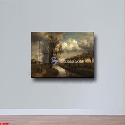 File tranh in trần 3D Tranh sơn dầu phong cảnh châu âu CA5630 (ảnh gốc)