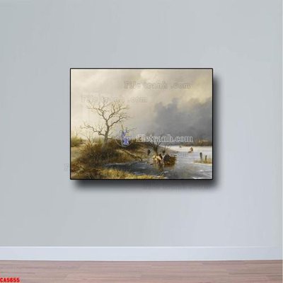 File tranh Tranh sơn dầu phong cảnh châu âu CA5655 (gốc) in trên kính