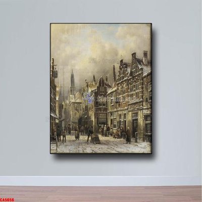 File tranh gốc PSD Tranh sơn dầu phong cảnh châu âu CA5656 còn nguyên layer