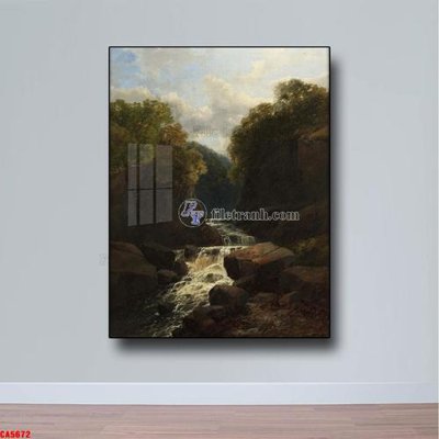 File tranh Tranh sơn dầu phong cảnh châu âu CA5672 (ảnh gốc) in trần nhà