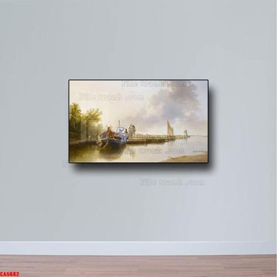 Tải xuống file tranh gốc Tranh sơn dầu phong cảnh châu âu CA5682 (PSD/TIFF)