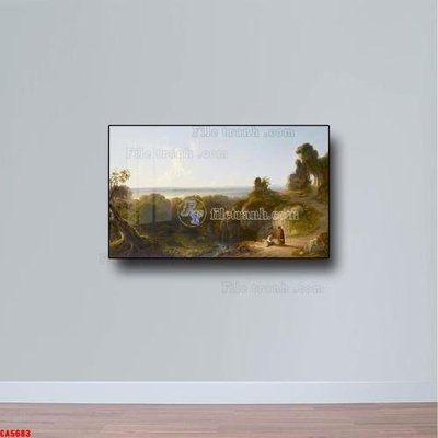 File gốc in tráng gương Tranh sơn dầu phong cảnh châu âu CA5683 chi tiết