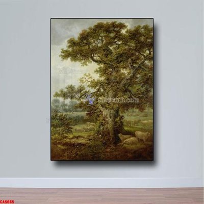 File gốc in mica Tranh sơn dầu phong cảnh châu âu CA5685 chất lượng