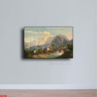 File ảnh Tranh sơn dầu phong cảnh châu âu CA5709 (gốc) cho trang trí nhà hàng