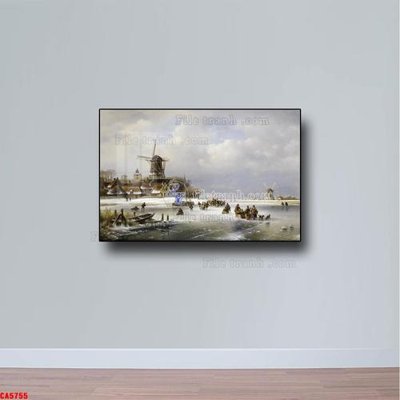 File tranh Tranh sơn dầu phong cảnh châu âu CA5755 (bản gốc) in lụa 5D