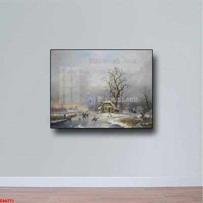 File gốc Tranh sơn dầu phong cảnh châu âu CA5771 (cho in UV) siêu nét