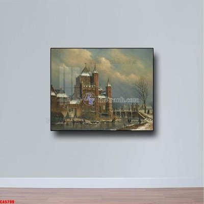 Tải file tranh gốc Tranh sơn dầu phong cảnh châu âu CA5799 chất lượng cao