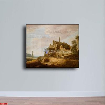 Tải file Tranh sơn dầu phong cảnh châu âu CA5819 (gốc) chủ đề hoa sen