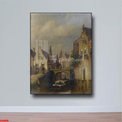 File ảnh Tranh sơn dầu phong cảnh châu âu CA5826 (gốc) in quảng cáo ngoài trời