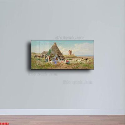 File tranh Tranh sơn dầu phong cảnh châu âu CA5832 (gốc) in vải canvas