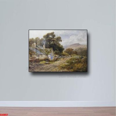 Ảnh gốc Tranh sơn dầu phong cảnh châu âu CA5857 (độ nét cao) in mica