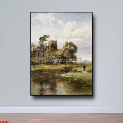 File ảnh Tranh sơn dầu phong cảnh châu âu CA5862 (gốc) in poster