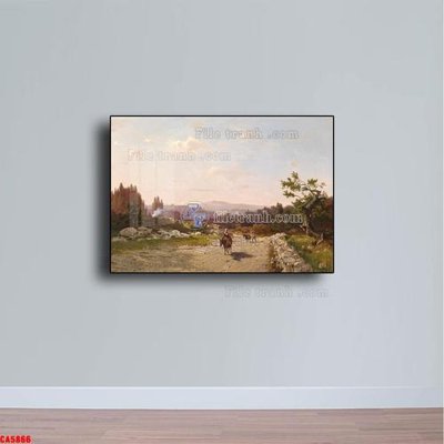 Ảnh mô tả file gốc in mica Tranh sơn dầu phong cảnh châu âu CA5866