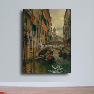 File ảnh gốc Tranh sơn dầu phong cảnh châu âu CA5872 (chuyên in mica)