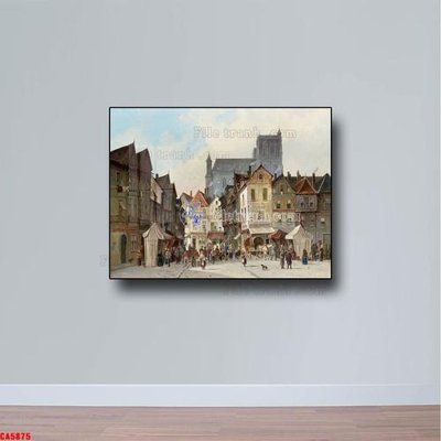 Ảnh mô tả file gốc in mica Tranh sơn dầu phong cảnh châu âu CA5875