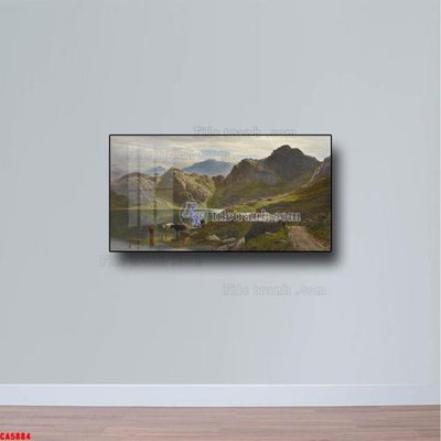 Download file gốc Tranh sơn dầu phong cảnh châu âu CA5884 (in mica) trong suốt