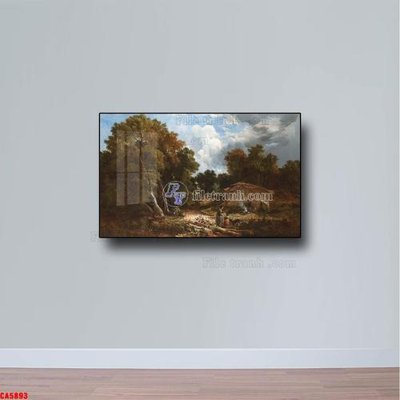 Download file gốc Tranh sơn dầu phong cảnh châu âu CA5893 (in lụa) cao cấp