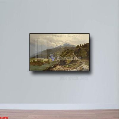 File tranh Tranh sơn dầu phong cảnh châu âu CA5903 (bản gốc) treo phòng ăn