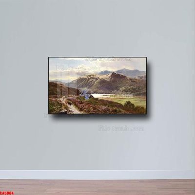 File gốc Tranh sơn dầu phong cảnh châu âu CA5904 (in mica) cắt laser