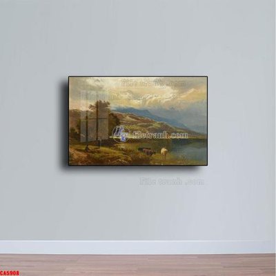 File ảnh gốc Tranh sơn dầu phong cảnh châu âu CA5908 (chuyên in mica)