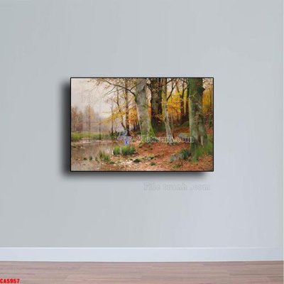 File gốc in ấn Tranh sơn dầu phong cảnh châu âu CA5957 độ phân giải cao