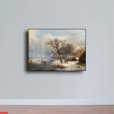 Hình ảnh file gốc in trần nhà Tranh sơn dầu phong cảnh châu âu CA5962