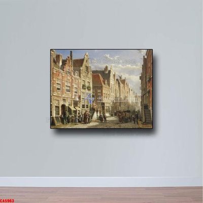 Tải file gốc in lụa Tranh sơn dầu phong cảnh châu âu CA5963 siêu nét