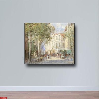 File gốc in mica Tranh sơn dầu phong cảnh châu âu CA5979 chất lượng