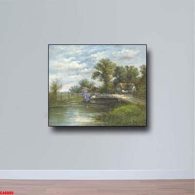 File tranh gốc Tranh sơn dầu phong cảnh châu âu CA6005 chủ đề hiện đại