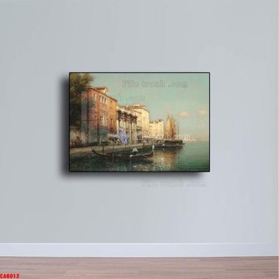 Ảnh mô tả file gốc in mica Tranh sơn dầu phong cảnh châu âu CA6012