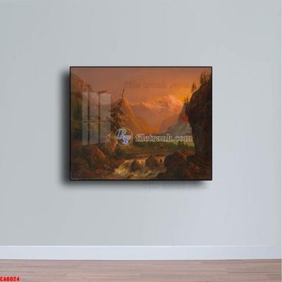 Hình ảnh file gốc Tranh sơn dầu phong cảnh châu âu CA6024 (chất lượng cao)