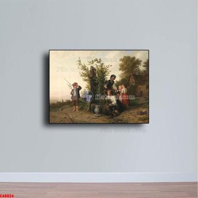 File gốc Tranh sơn dầu phong cảnh châu âu CA6034 (cho in 3D) độc đáo