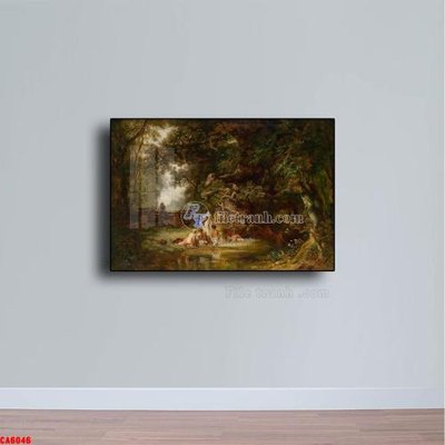 Hình ảnh file gốc in lụa Tranh sơn dầu phong cảnh châu âu CA6046