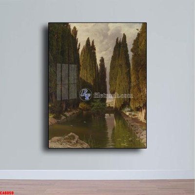 File gốc Tranh sơn dầu phong cảnh châu âu CA6059 (in tráng gương) nghệ thuật