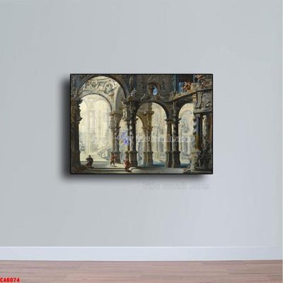 Ảnh gốc Tranh sơn dầu phong cảnh châu âu CA6074 (nét căng) in mica