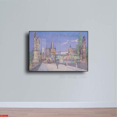 File tranh Tranh sơn dầu phong cảnh châu âu CA6096 (gốc) chủ đề con người