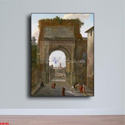 File ảnh Tranh sơn dầu phong cảnh châu âu CA6103 (gốc) in decal dán tường